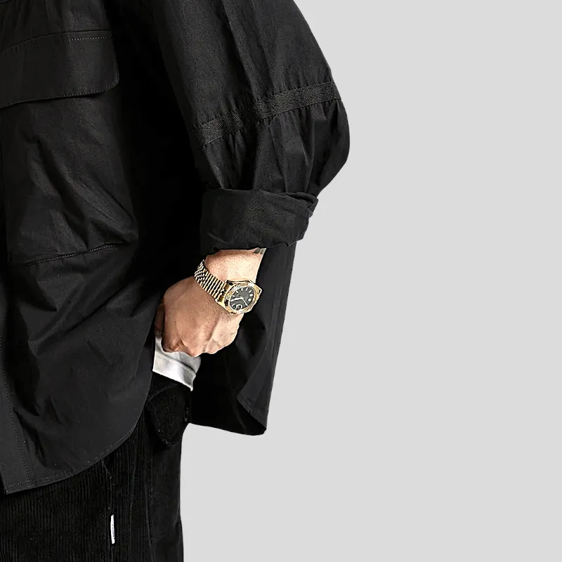 Oversized fit cargo pocket shirt