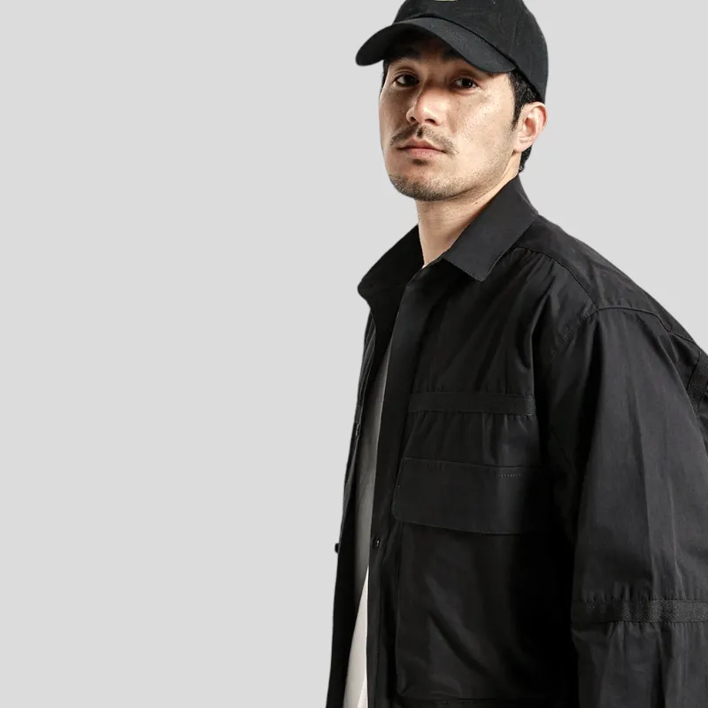 Oversized fit cargo pocket shirt