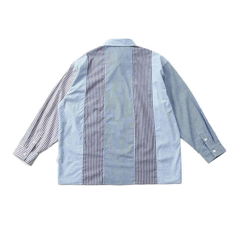 Oversized fit paneled mix color shirt