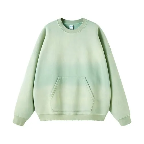 Oversized heavy fleece with gradient wash sweatshirt