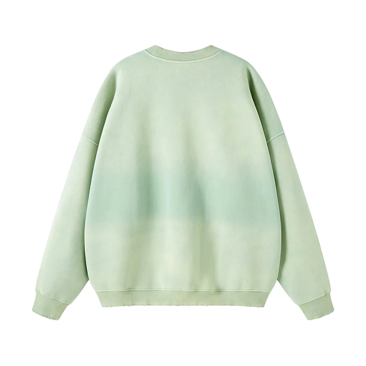 Oversized heavy fleece with gradient wash sweatshirt