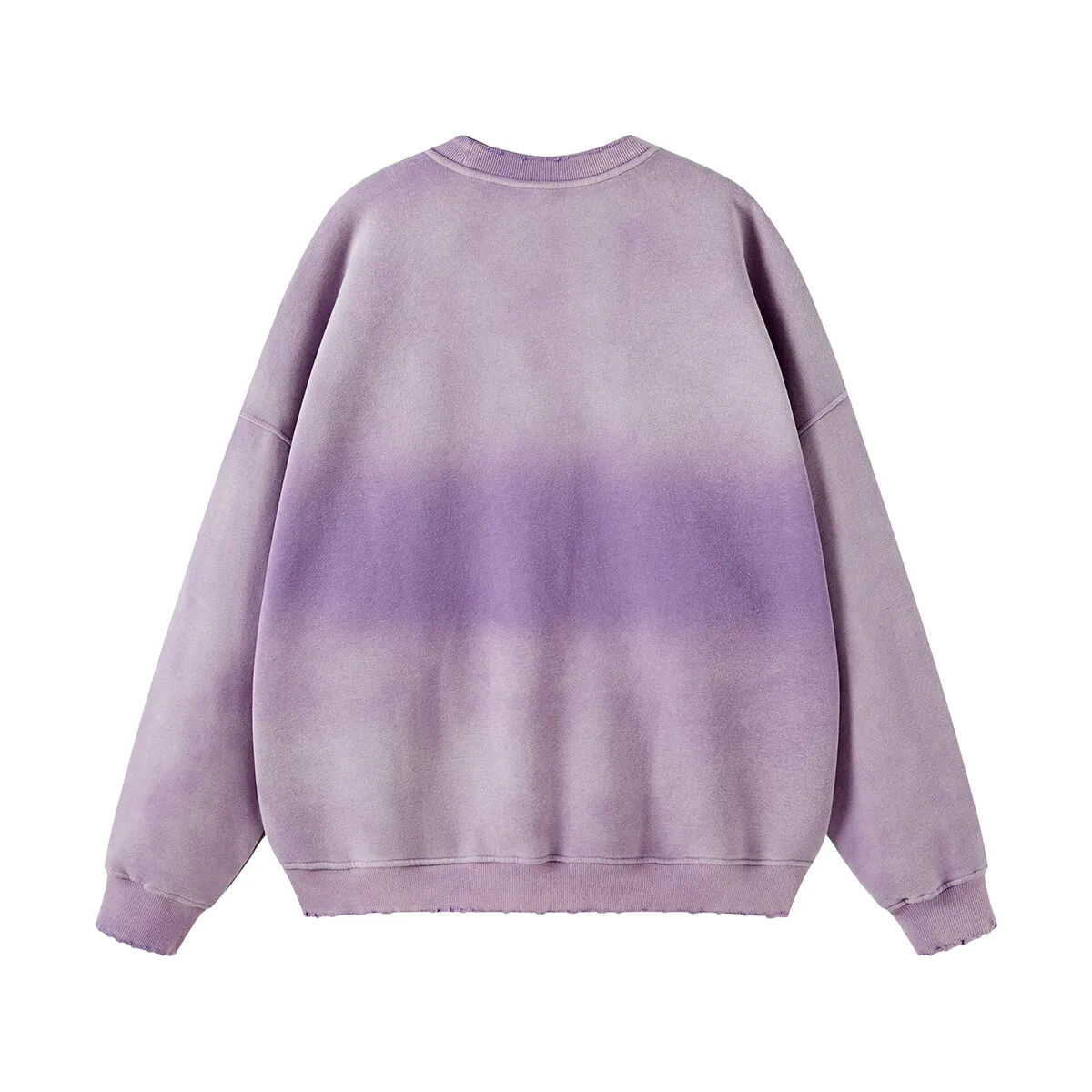 Oversized heavy fleece with gradient wash sweatshirt