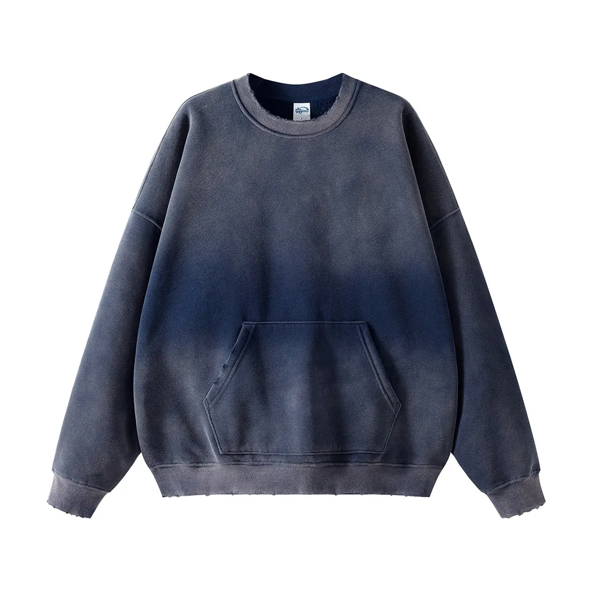 Oversized heavy fleece with gradient wash sweatshirt