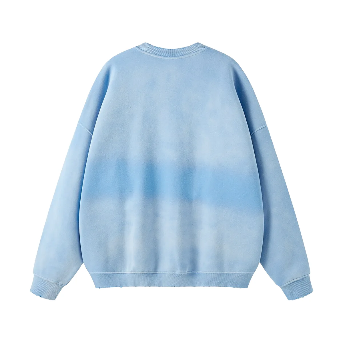 Oversized heavy fleece with gradient wash sweatshirt