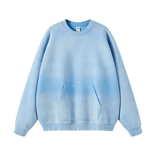 Oversized heavy fleece with gradient wash sweatshirt