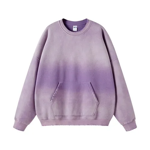 Oversized heavy fleece with gradient wash sweatshirt