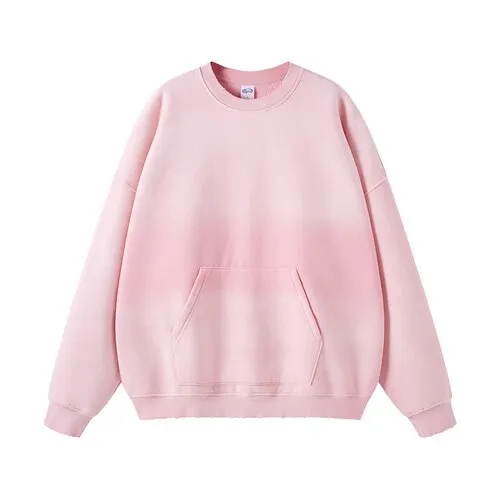 Oversized heavy fleece with gradient wash sweatshirt