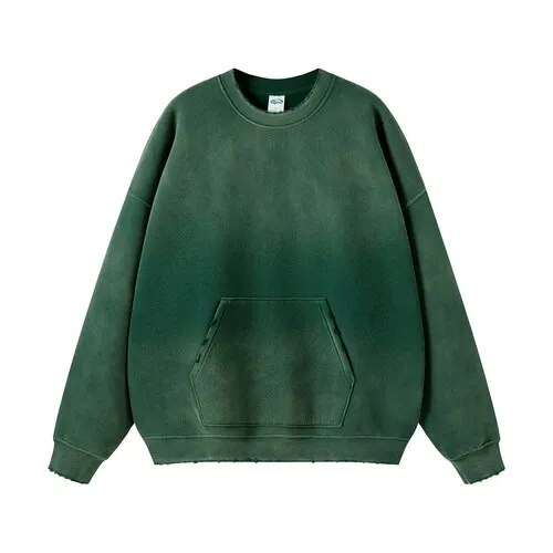 Oversized heavy fleece with gradient wash sweatshirt