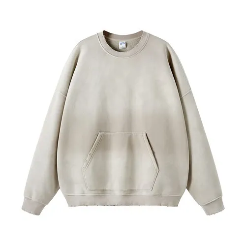Oversized heavy fleece with gradient wash sweatshirt