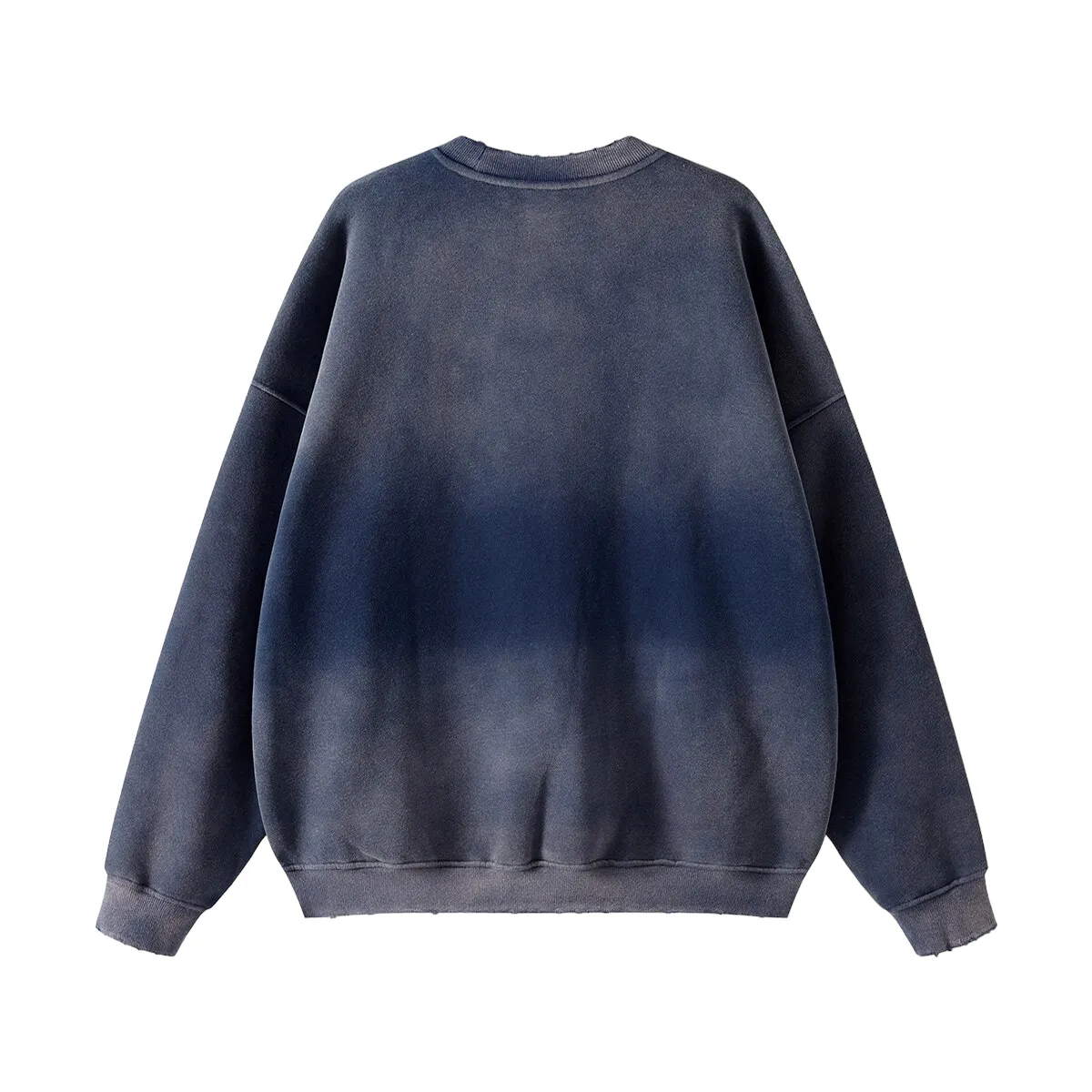 Oversized heavy fleece with gradient wash sweatshirt