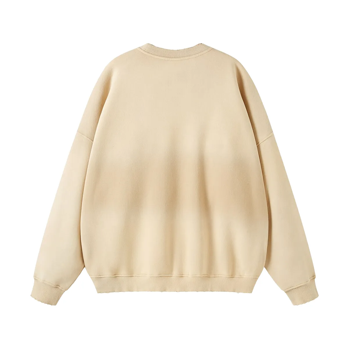 Oversized heavy fleece with gradient wash sweatshirt