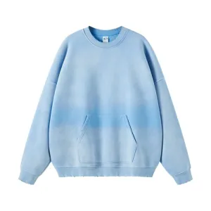Oversized heavy fleece with gradient wash sweatshirt