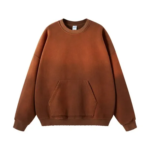 Oversized heavy fleece with gradient wash sweatshirt