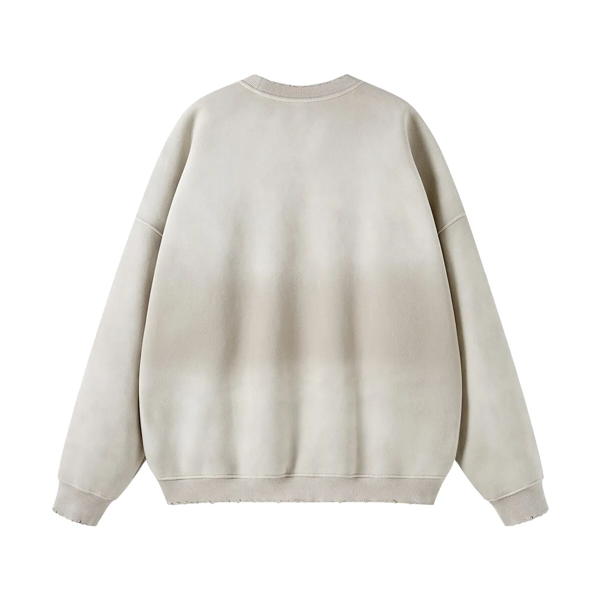 Oversized heavy fleece with gradient wash sweatshirt