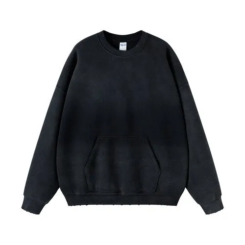 Oversized heavy fleece with gradient wash sweatshirt