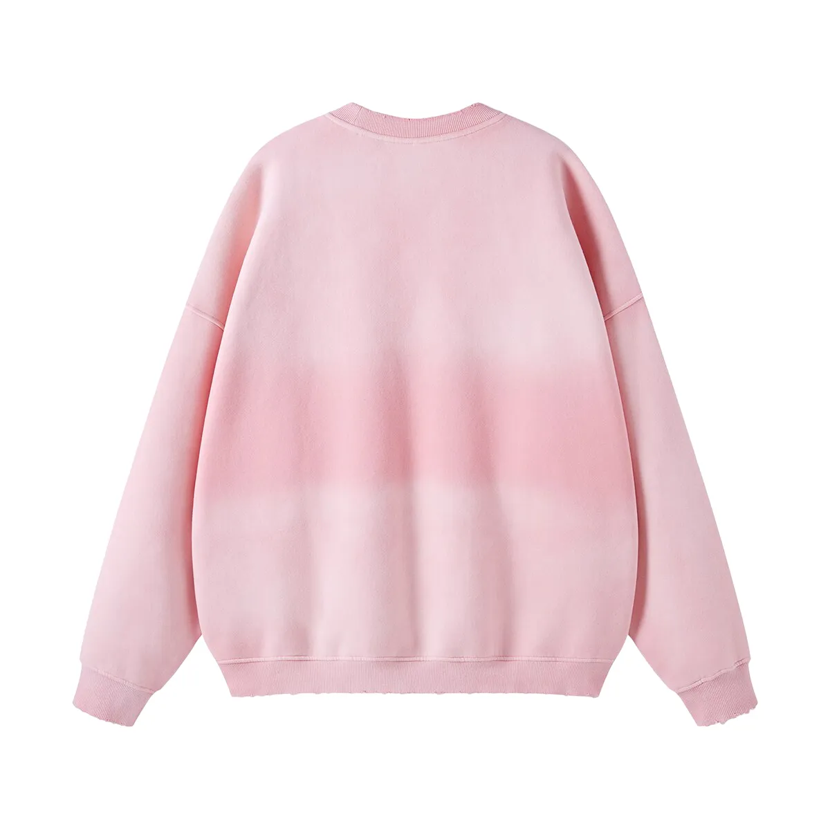 Oversized heavy fleece with gradient wash sweatshirt