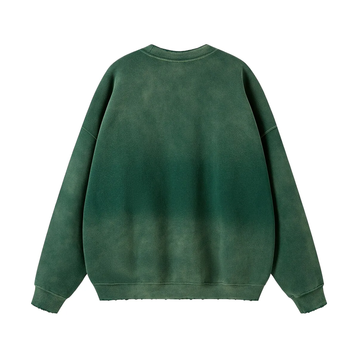 Oversized heavy fleece with gradient wash sweatshirt