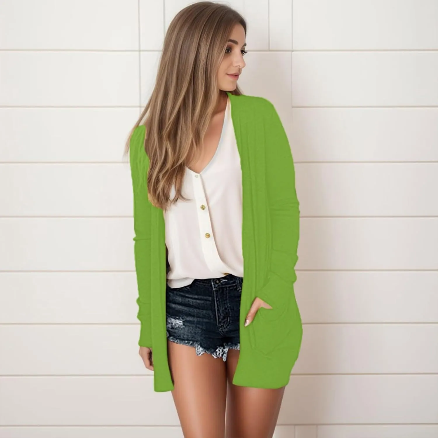 Oversized Lightweight Cardigan Blouses for Women Plus Size Lightweight Cardigan Casual Work Light Fitted Coats Button