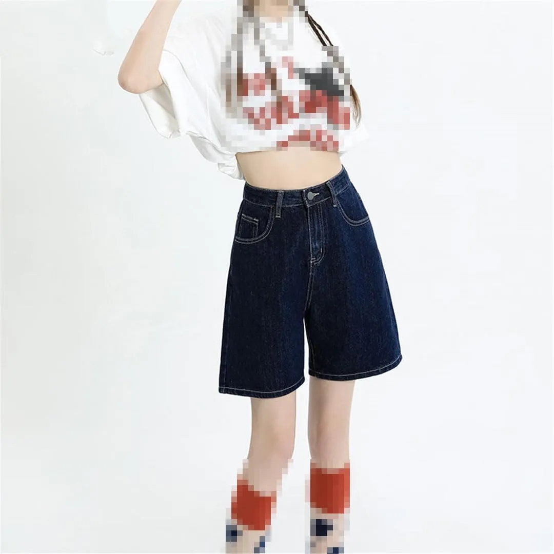 Ownwfeat Women's High Waisted Stretchy Denim Short Jean Shorts