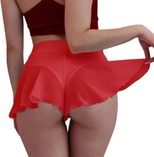 Panties for Women Plus Size High Waist Lace Sheer Hipster Soft Control Briefs Stretch Breathable Ruffle Hem Bikini Underpants