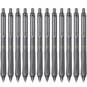 ParKoo Gel Pens Quick Dry Ink Pens Fine Point 0.5mm Retractable Rolling Ball Black Ink Pen Click Silent Pens Set for Journaling Notetaking Drawing Sketching Smooth Writing Non Bleed 12pcs (Black)