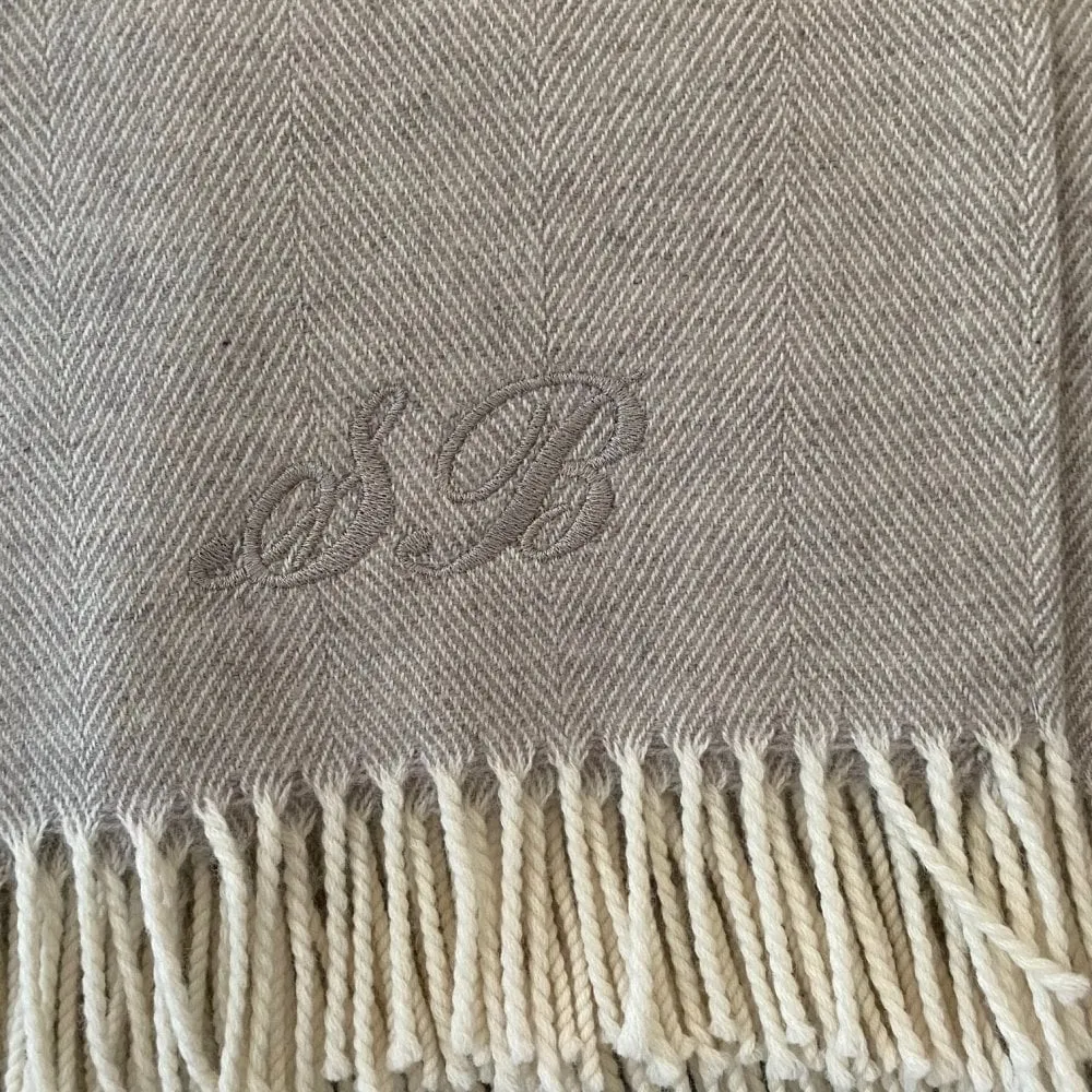 Personalised Kendal Merino Lambswool Wrap Serape