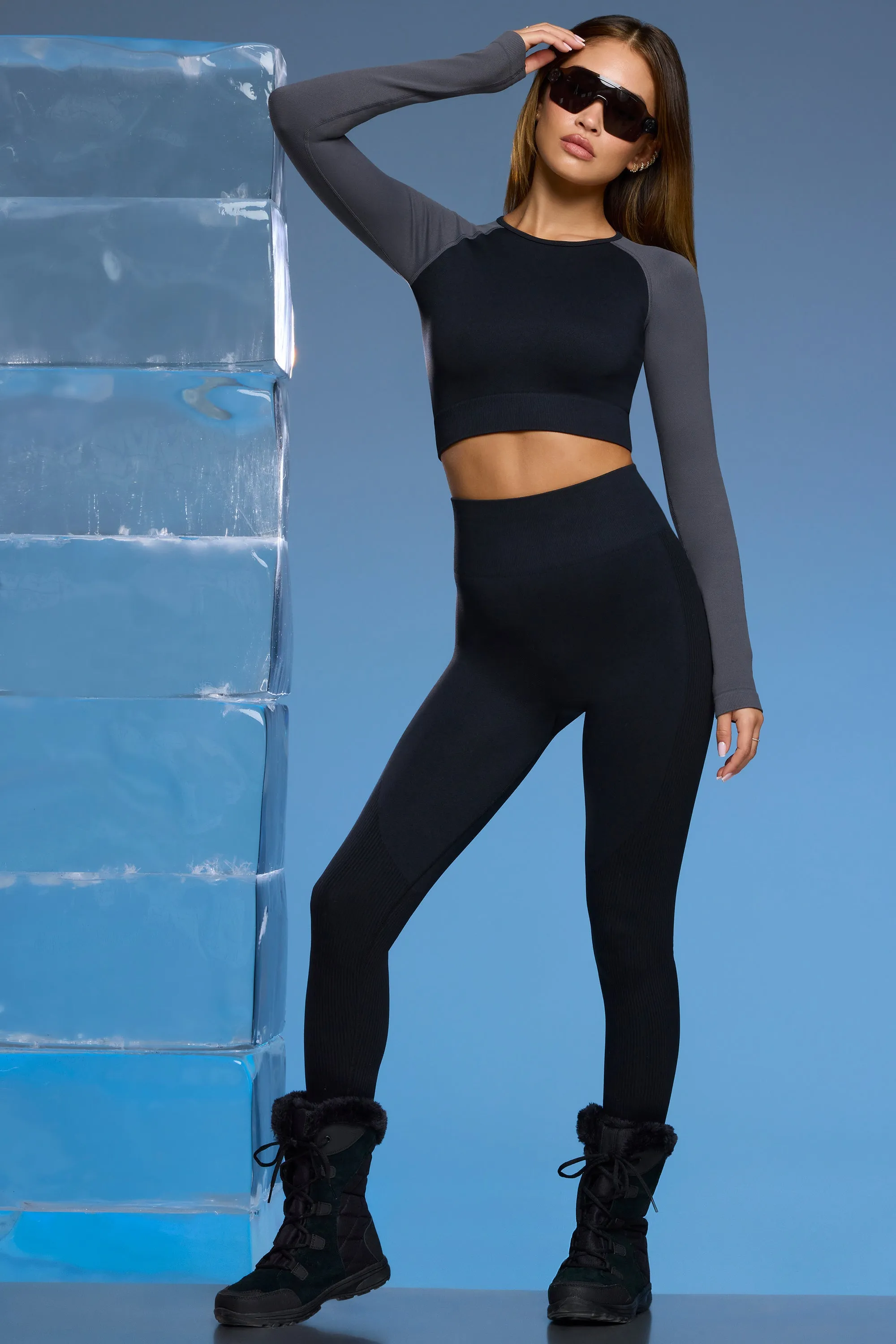Petite Super Sculpt Base Layer Leggings in Black