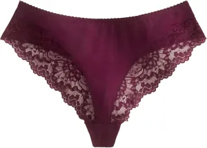 Plus Size Panties for Women Floral Lace Trim Panties Comfy Mid Waist Soft Briefs Stretch Breathable T Back Bikini Underpants