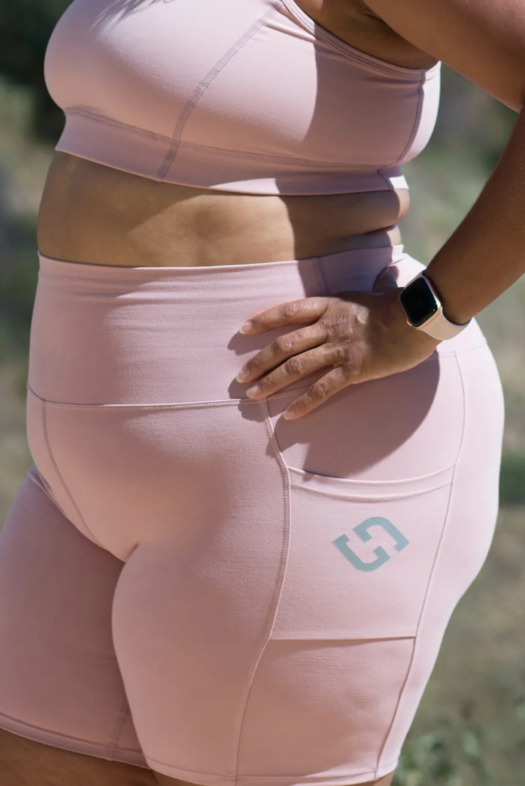 Pocket Bike Shorts - Blush