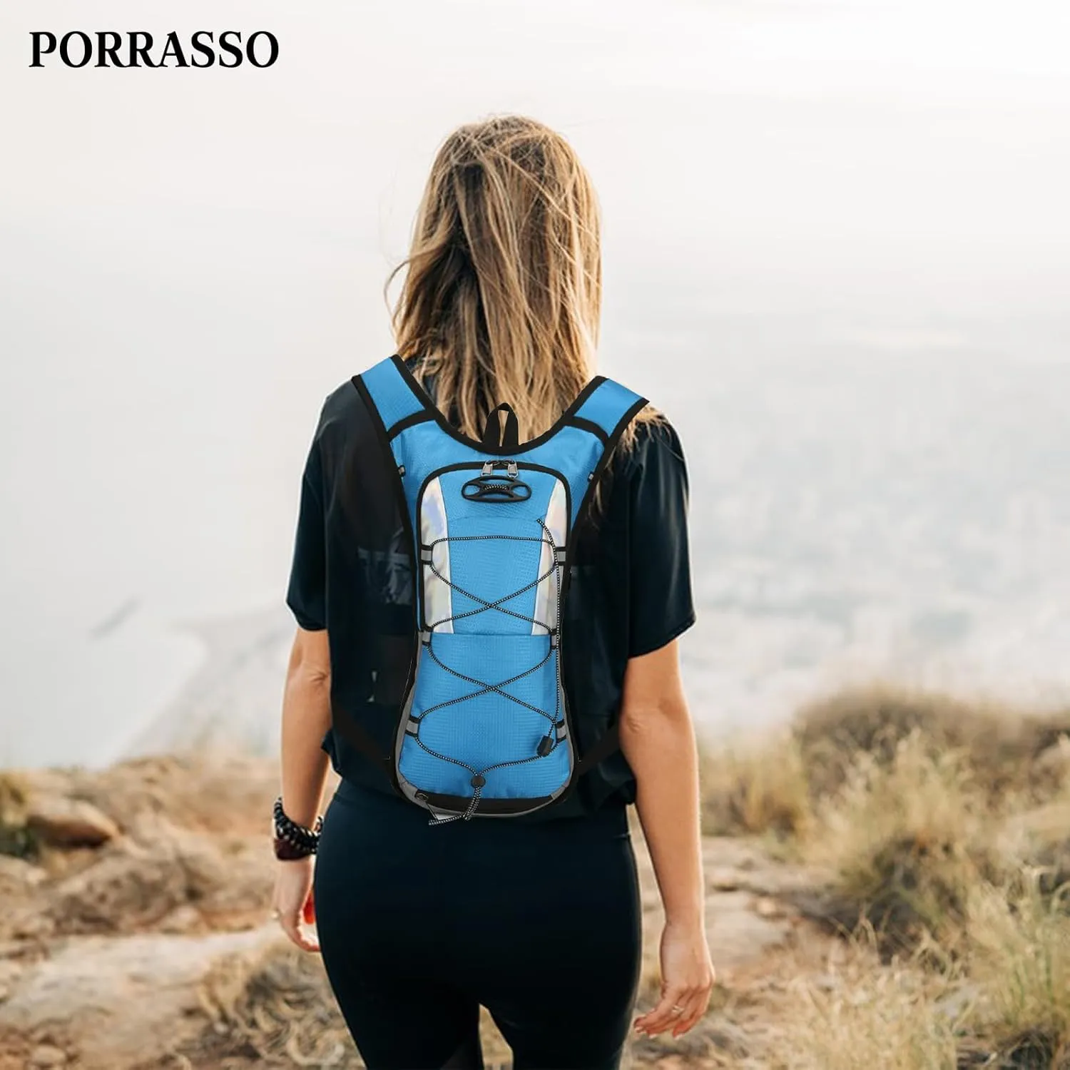 PORRASSO Hiking Backpack 19L Rucksack Hydration Pack Breathable Daypack