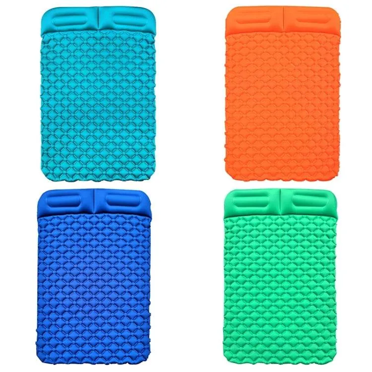 Portable Double Bed Inflatable Cushion for Outdoor Camping - TPU, 195 x 119 x 16cm
