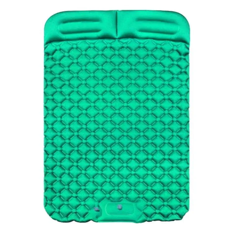 Portable Double Inflatable Camping Mattress with Foot Pump and Pillows - 195 x 119 x 16cm