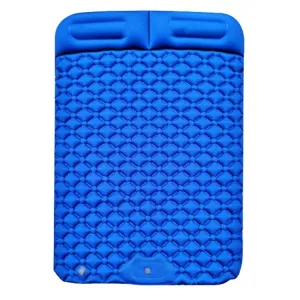 Portable Double Inflatable Camping Mattress with Foot Pump and Pillows - 195 x 119 x 16cm