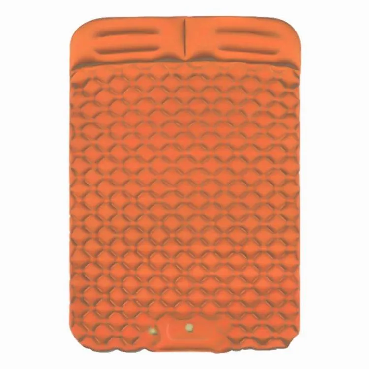 Portable Double Inflatable Camping Mattress with Foot Pump and Pillows - 195 x 119 x 16cm