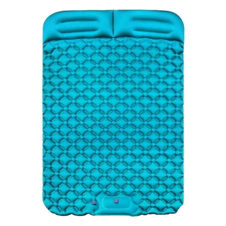Portable Double Inflatable Camping Mattress with Foot Pump and Pillows - 195 x 119 x 16cm