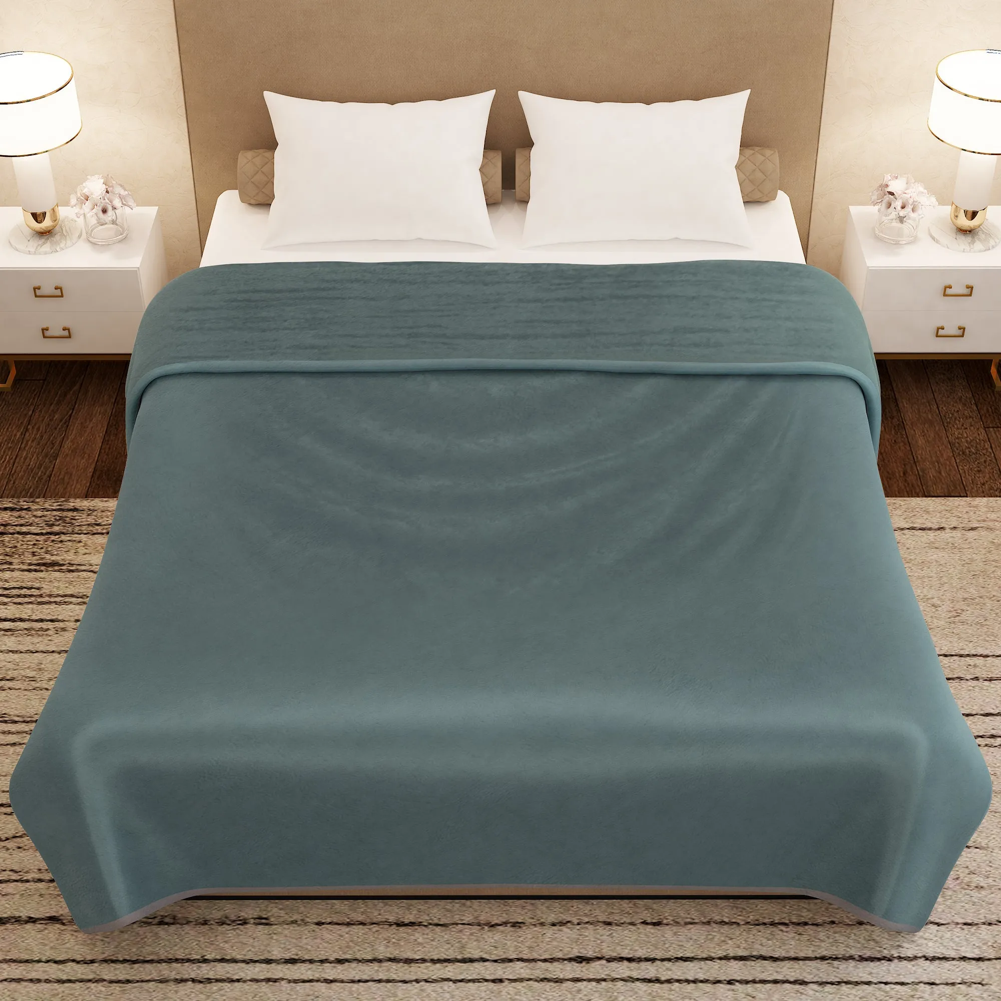 Premium  Black Double Flannel Blanket