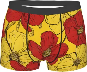 (Pretty Poppy Flowers) - Men'S Boxer Briefs, Breathable & Moisture-Wicking, Comfort Fit For All-Day Wear