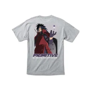 Primitive x Naruto Madara Uchiha Tee - Athletic Heather
