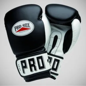 Pro-Box PU Club Essentials Senior Sparring Gloves Black/White