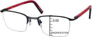 ProEyes Attitude 3, Progressive Blue Light Blocking Readers, 0 Strength on Top Lens, Lightweight, Flexible, Durable
