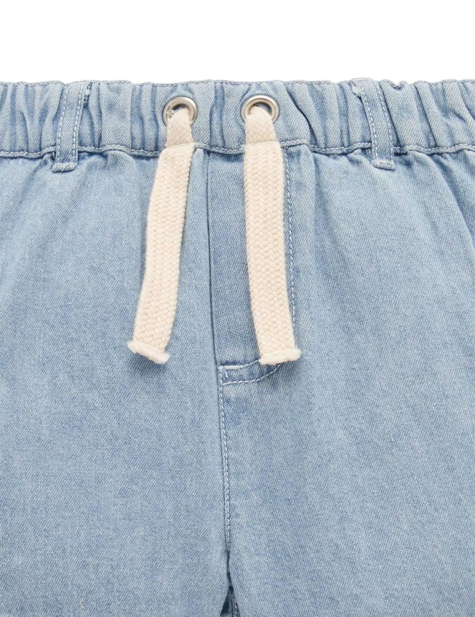 PULL ON DENIM SHORT
