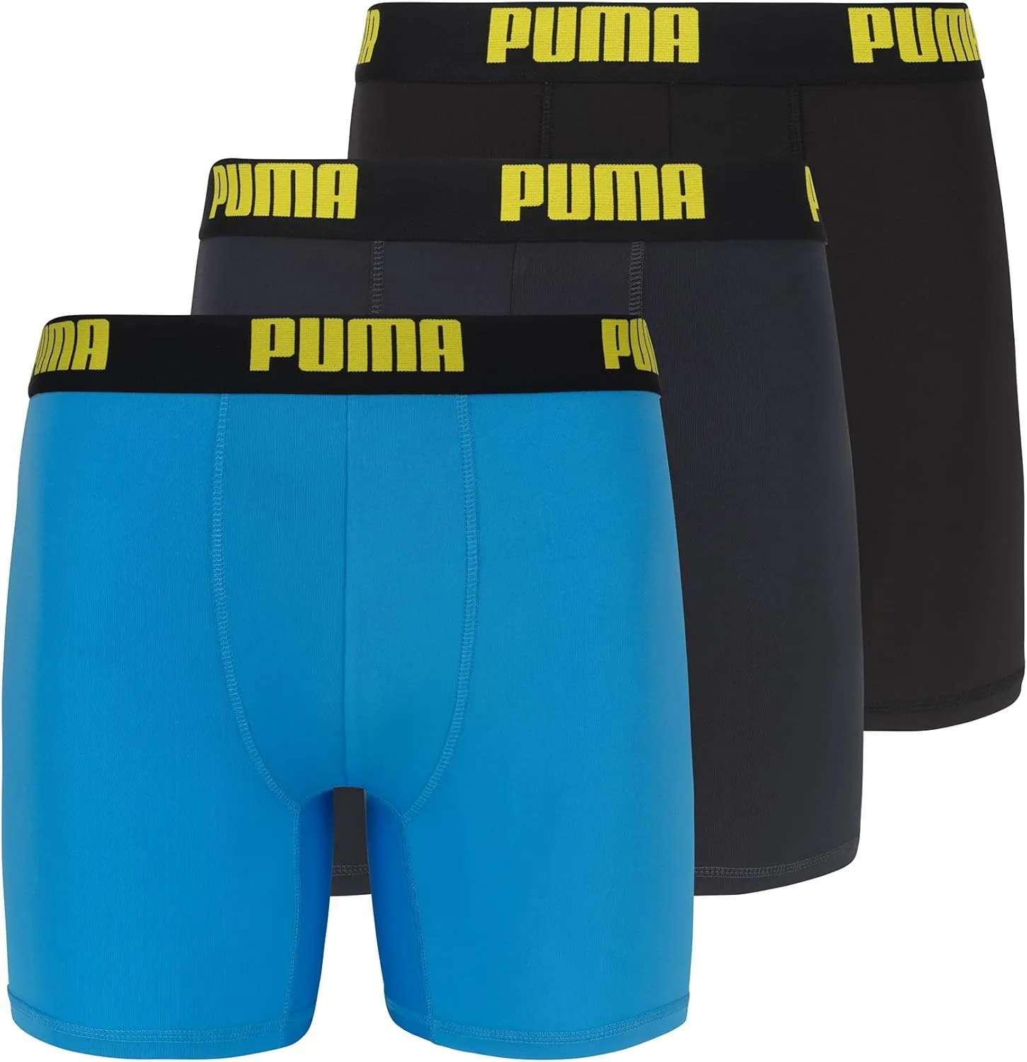 PUMA Men's 3 Pack Performance Boxer Briefs