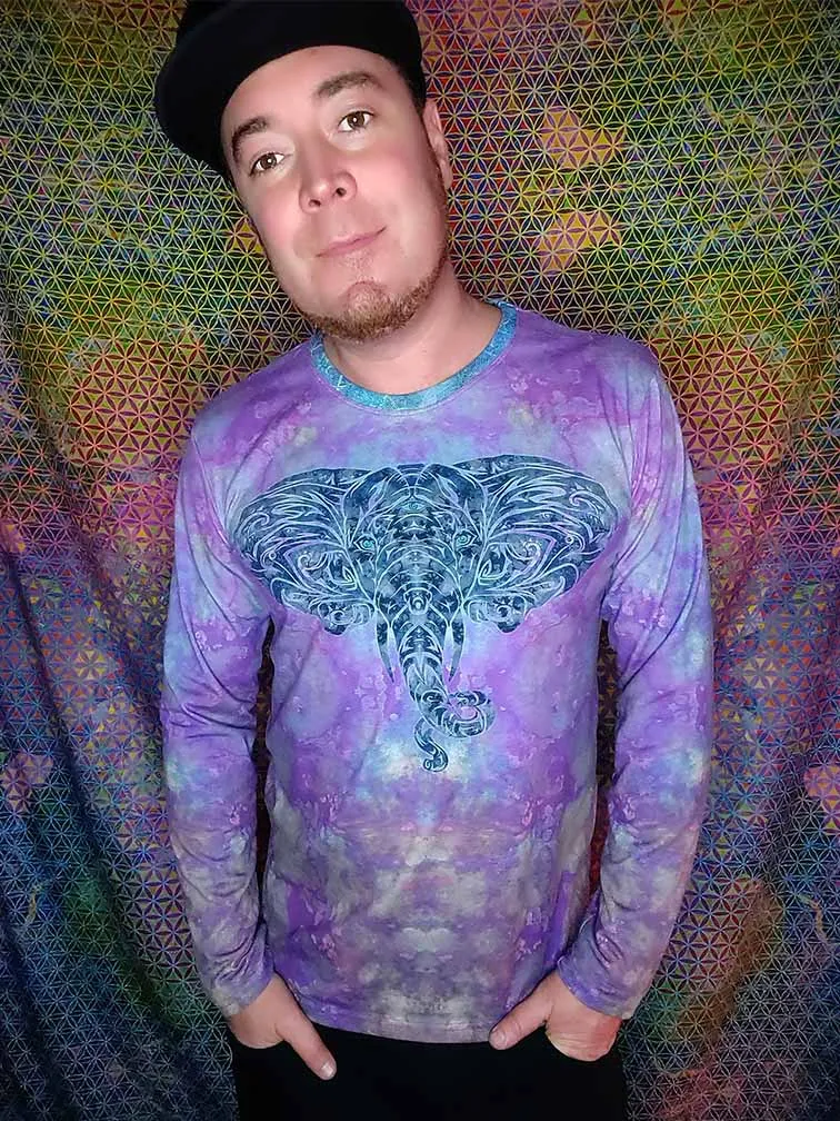 Purple Elephant Long Sleeve Shirt