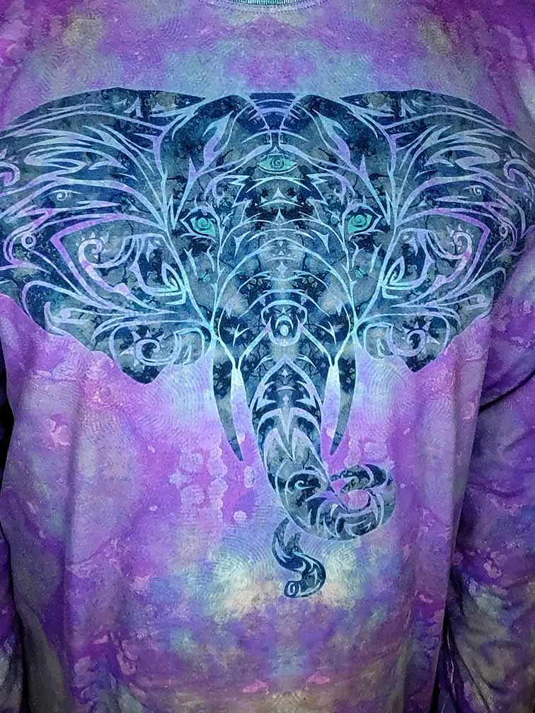 Purple Elephant Long Sleeve Shirt