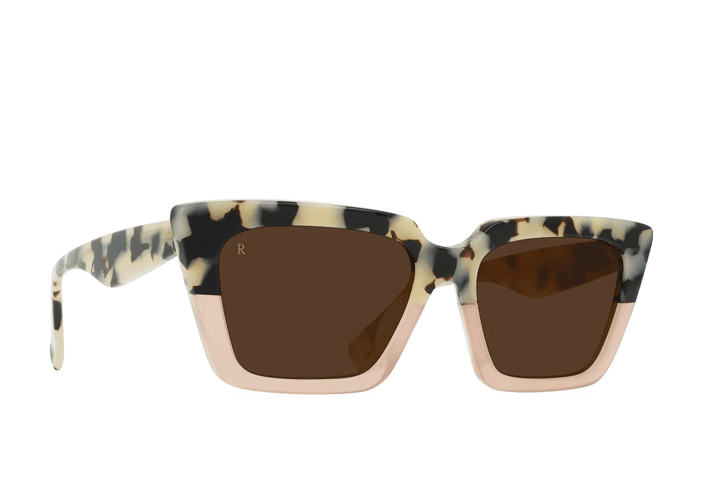 RAEN KEERA CAT-EYE SUNGLASSES - IVORY CORAL/ CAROB