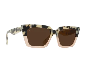 RAEN KEERA CAT-EYE SUNGLASSES - IVORY CORAL/ CAROB