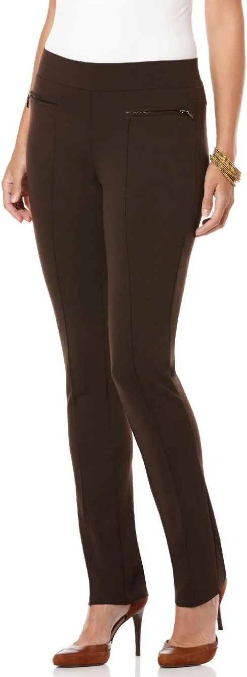 Rafaella Women's Petite Slim Comfort Fit Ponte Dress Pants (Sizes 4-14)