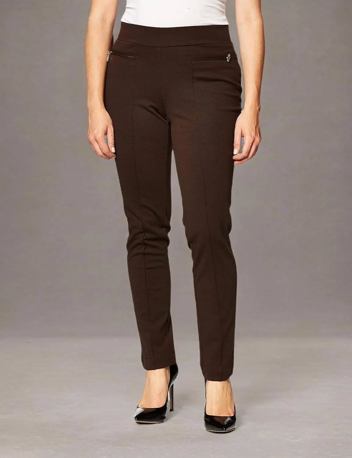 Rafaella Women's Petite Slim Comfort Fit Ponte Dress Pants (Sizes 4-14)