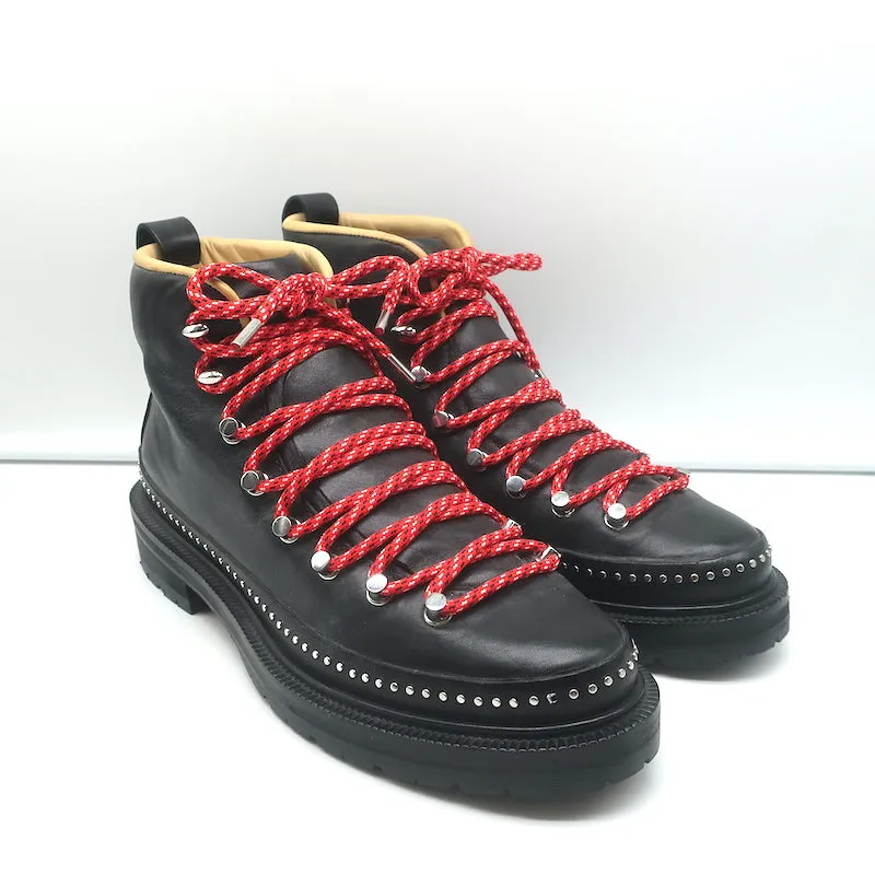 Rag & Bone Compass Hiking Boots Black Leather Size 39 Lace-Up Ankle Boots