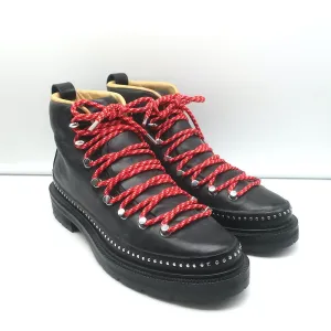 Rag & Bone Compass Hiking Boots Black Leather Size 39 Lace-Up Ankle Boots